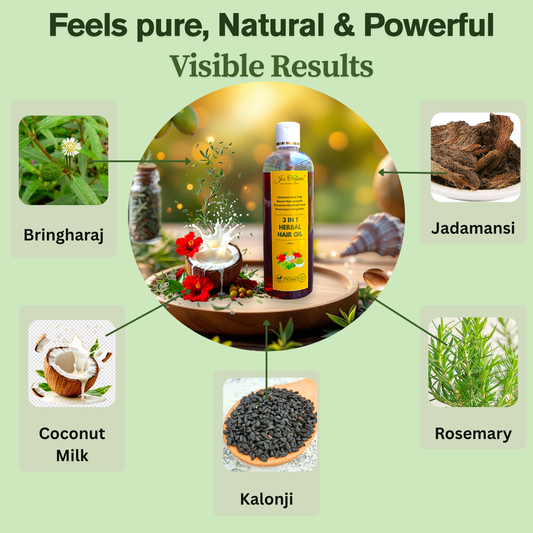 3 in 1 Herbal Hair Oil
