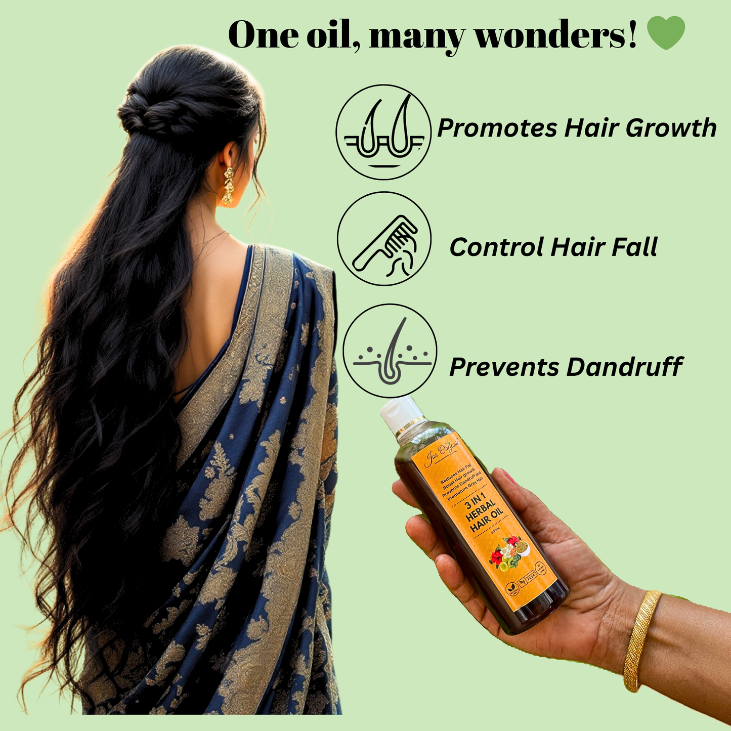 3 in 1 Herbal Hair Oil