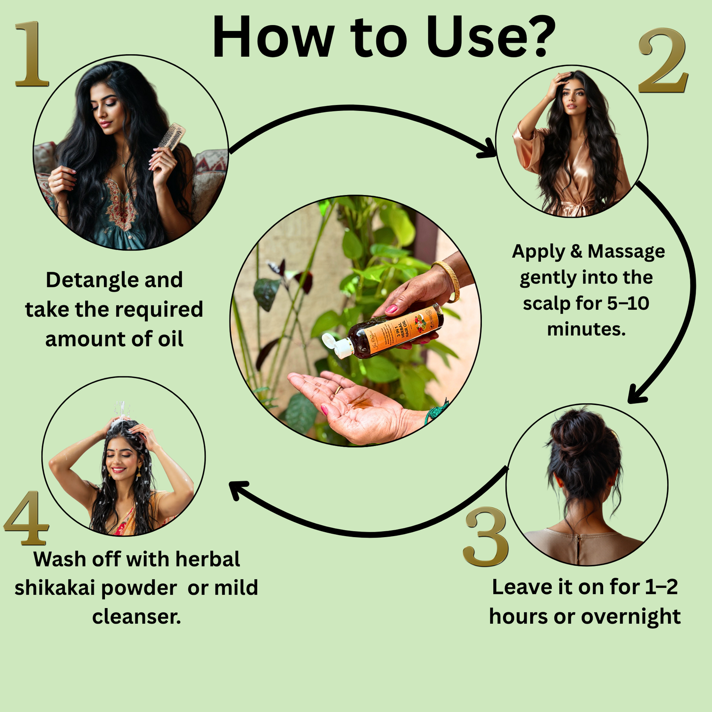 3 in 1 Herbal Hair Oil