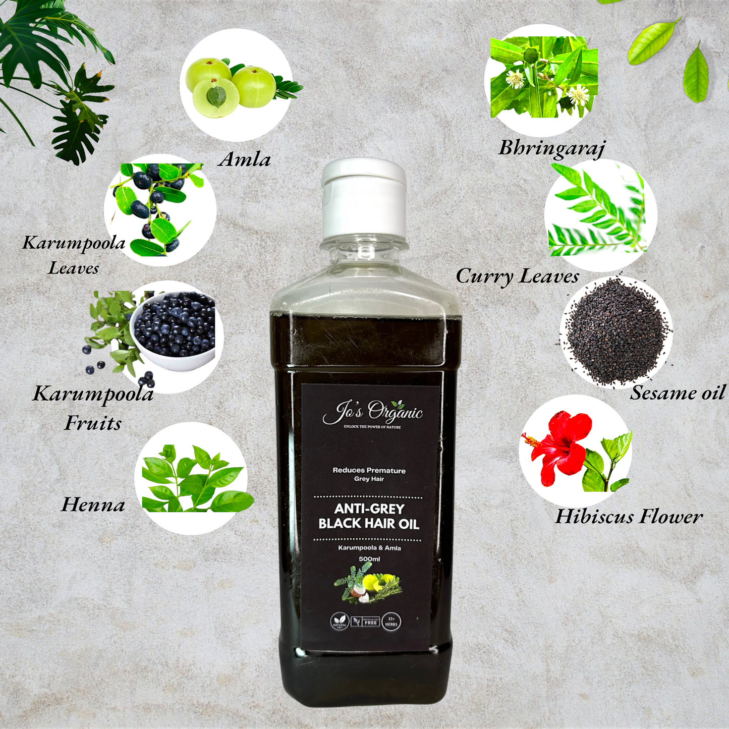 Anti-Grey Black Hair Oil