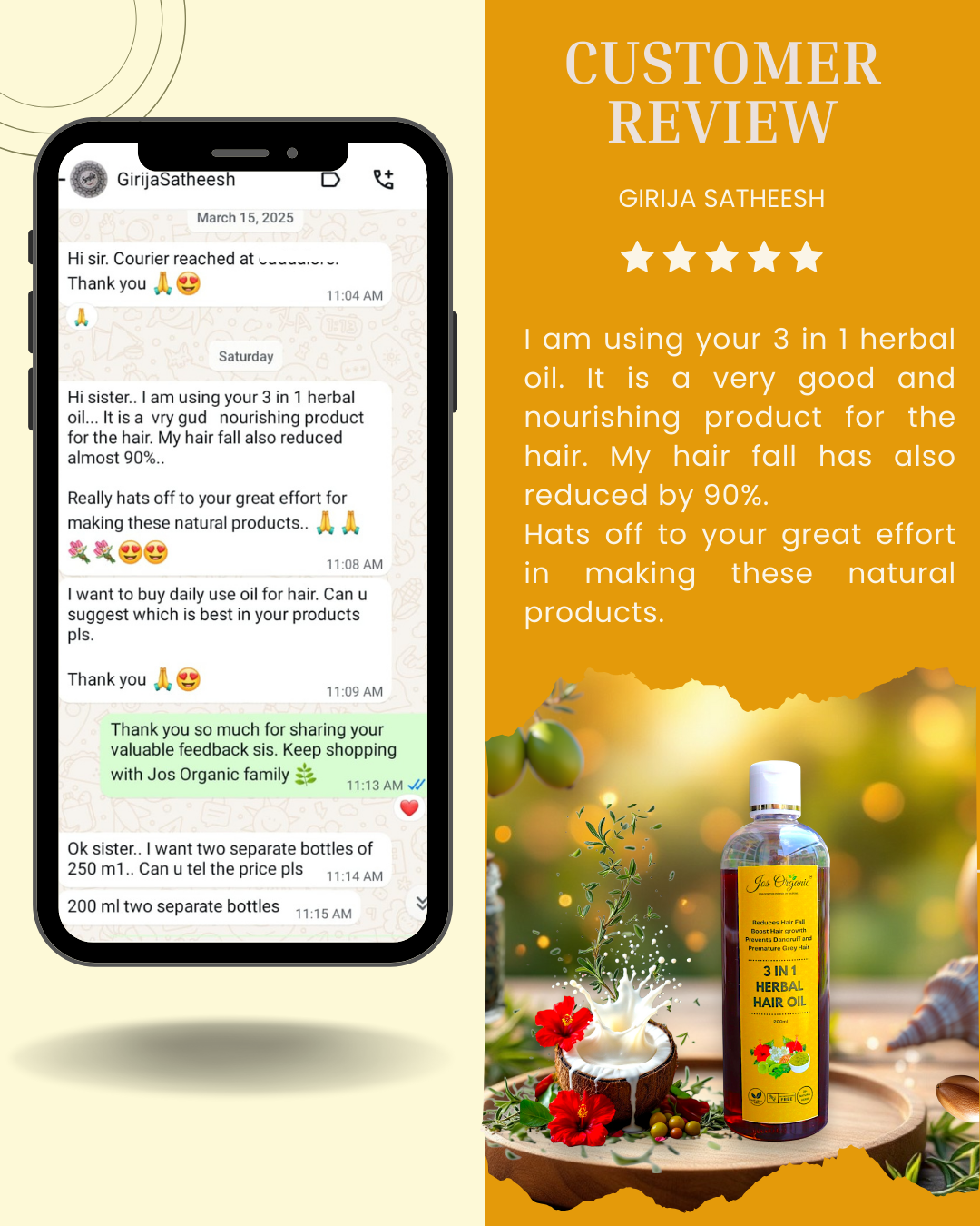 3 in 1 Herbal Hair Oil