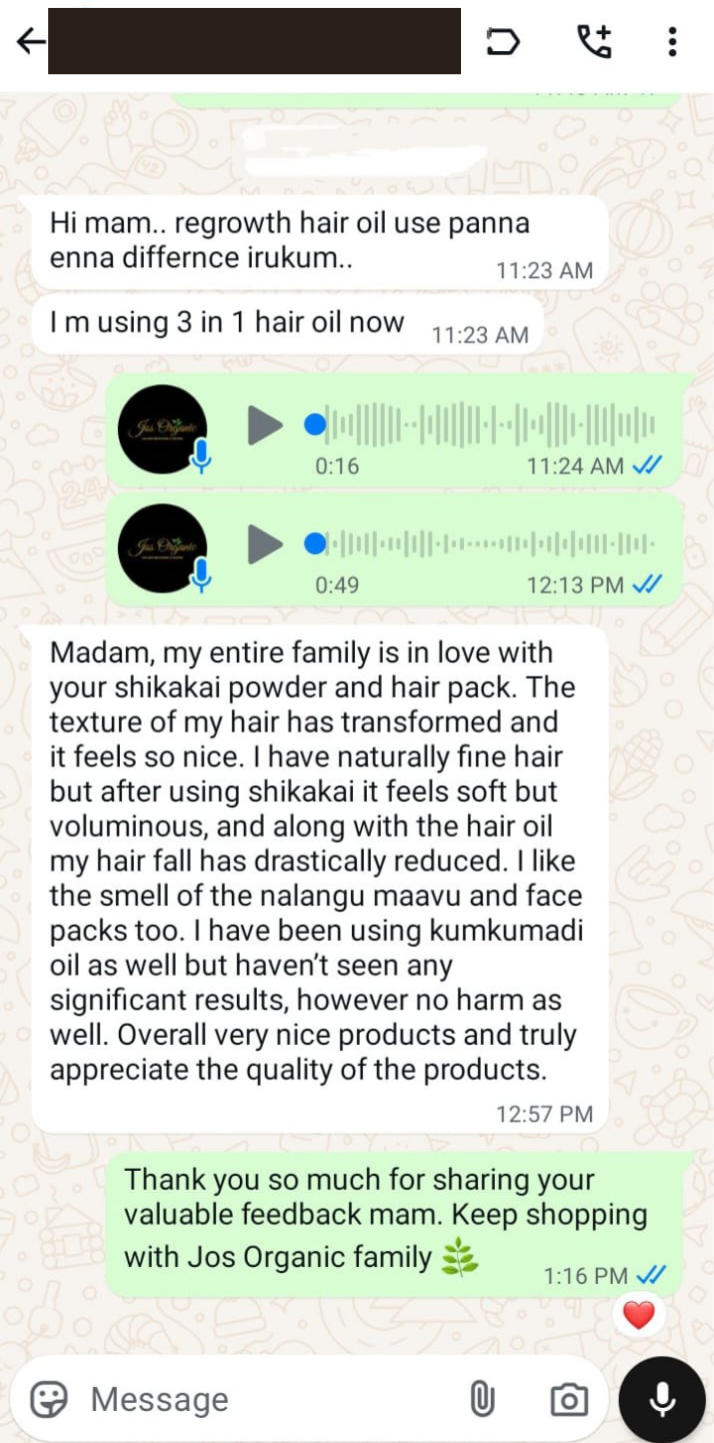 Hair Pack WhatsApp review