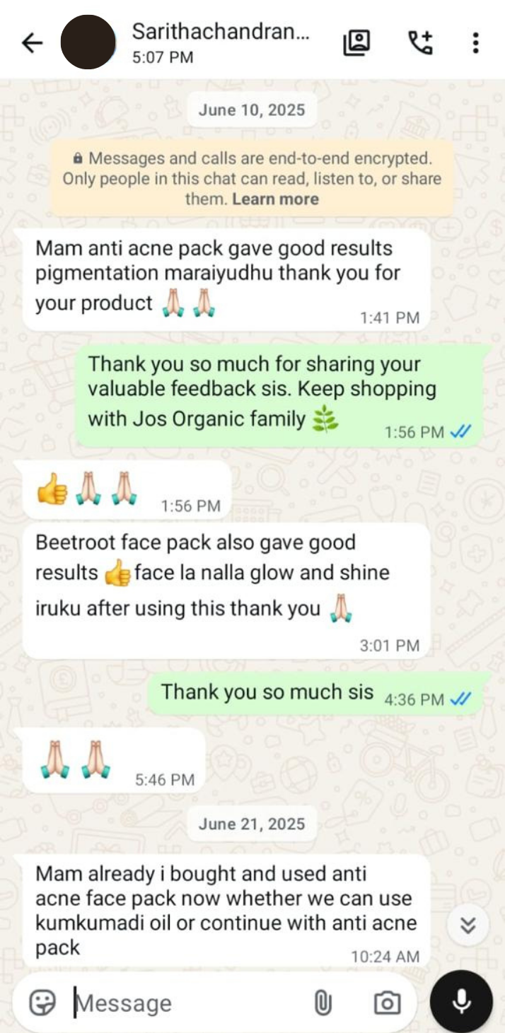 Anti-Acne Pack WhatsApp review