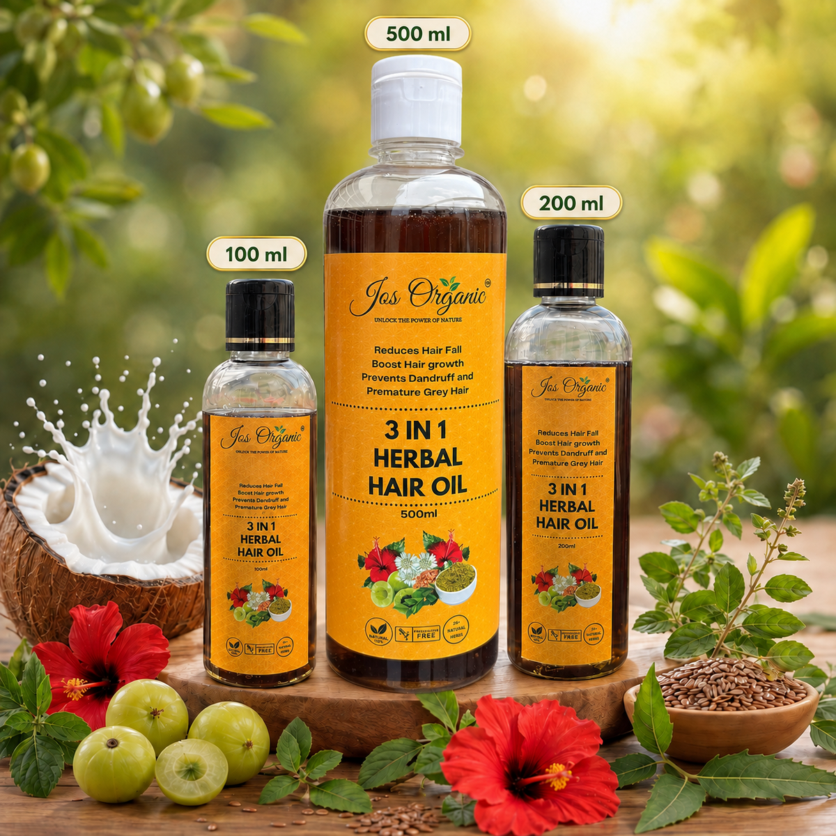3 in 1 Herbal Hair Oil