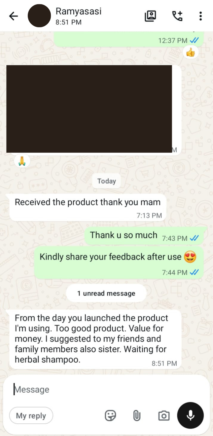 Hair Pack WhatsApp review