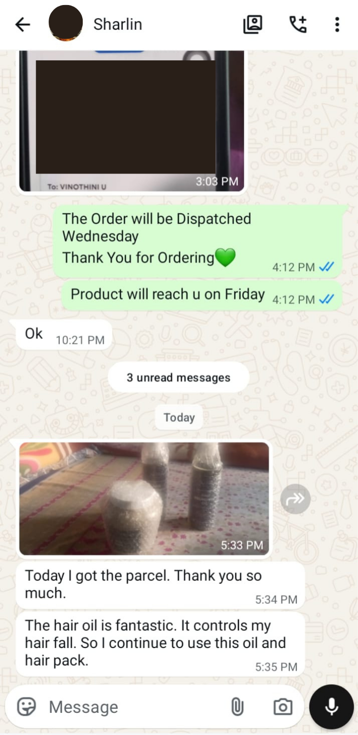 3 in 1 Oil WhatsApp review