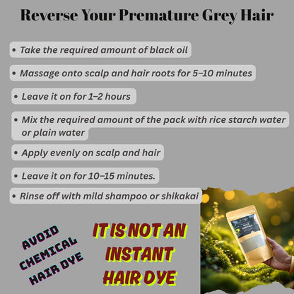 Anti Grey Black Hair Pack