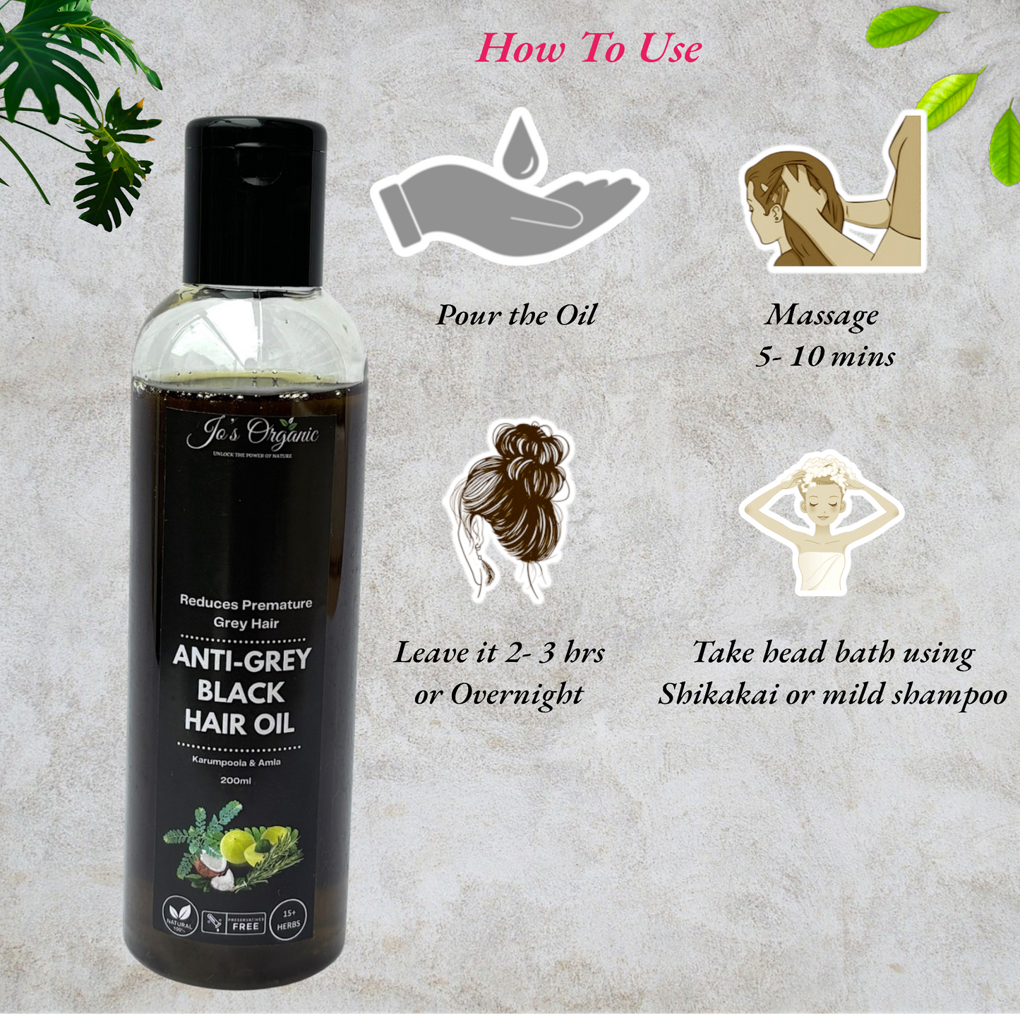 Anti-Grey Black Hair Oil