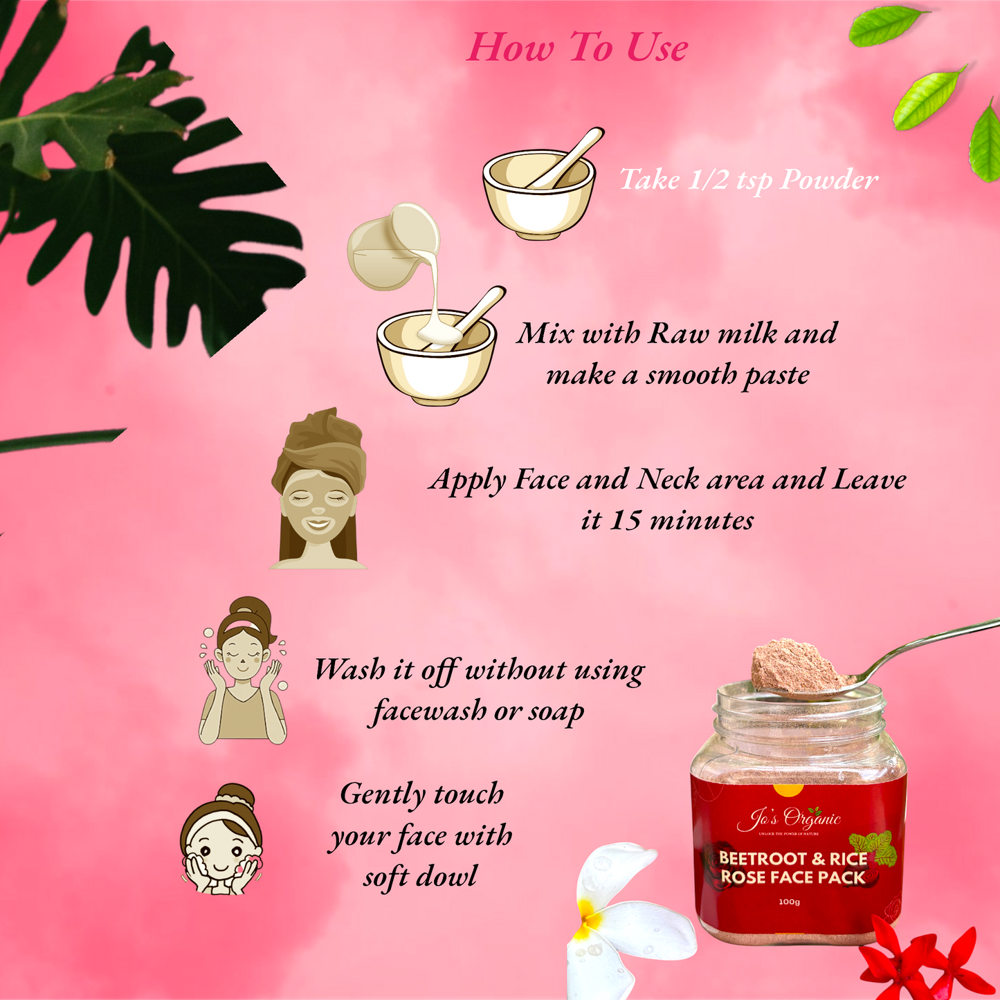 Beetroot & Rice Rose Face Pack