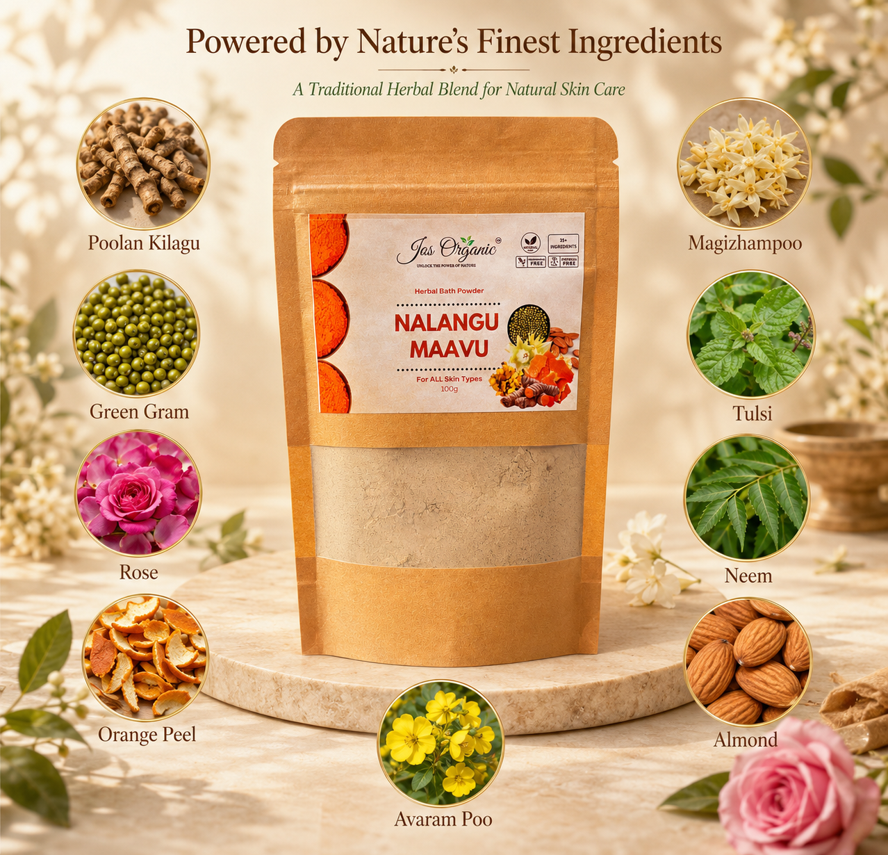 Herbal Bath Powder - Nalangu Maavu