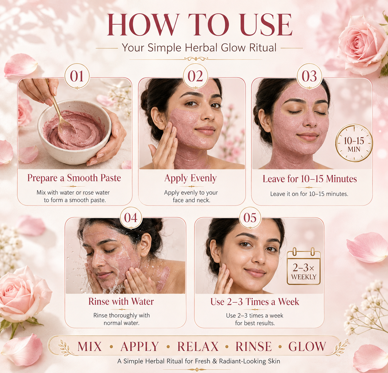 Beetroot & Rice Rose Face Pack