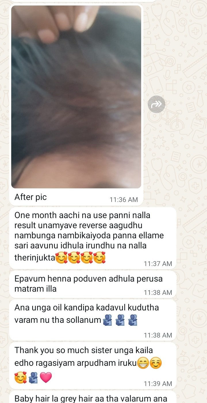 Anti-Gray Black Hair Oil WhatsApp review