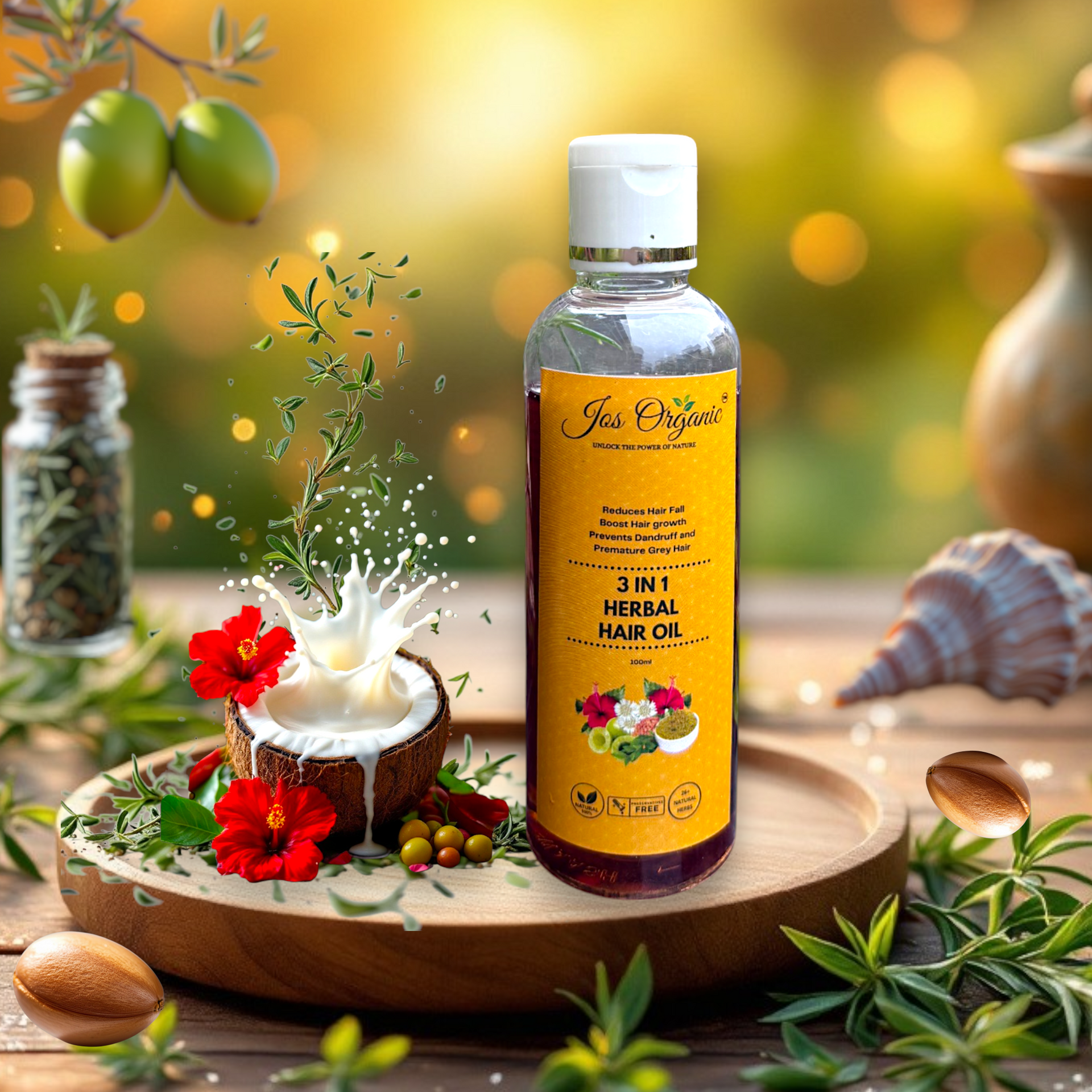 3 in 1 Herbal Hair Oil – Jos Organic
