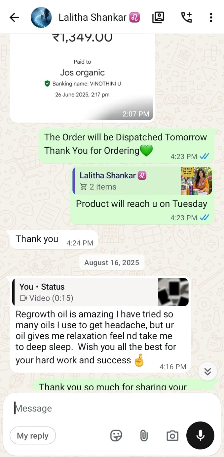 Regrowth Oil WhatsApp review