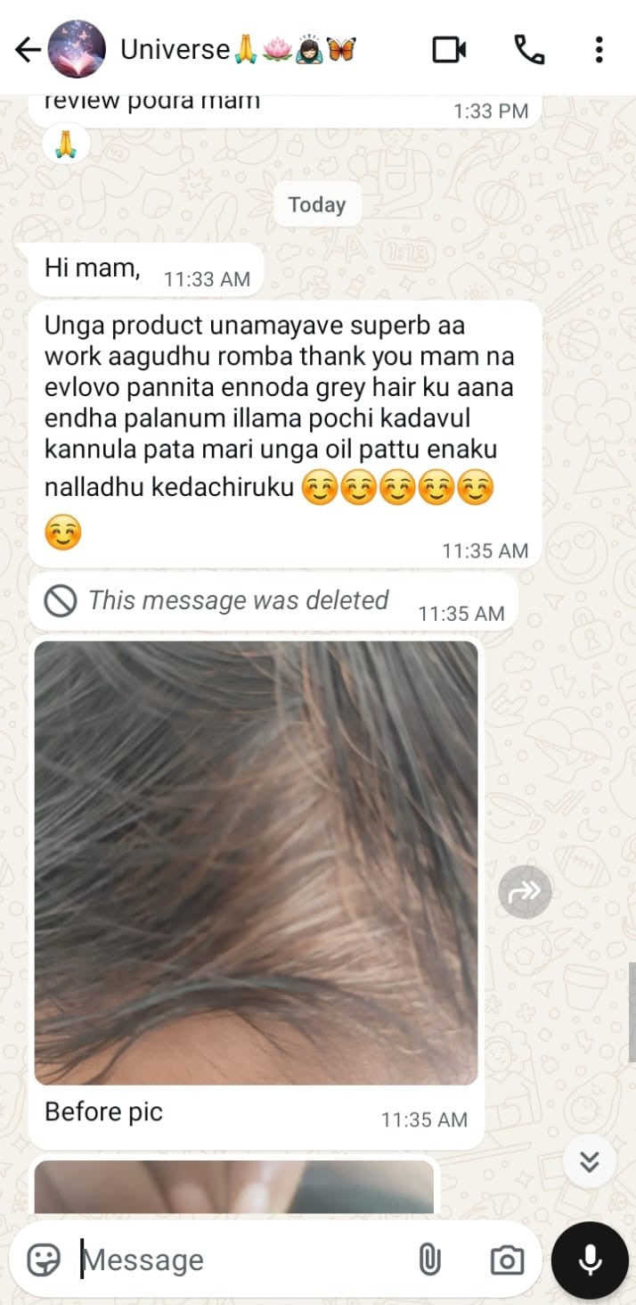 Anti-Gray Black Hair Oil WhatsApp review