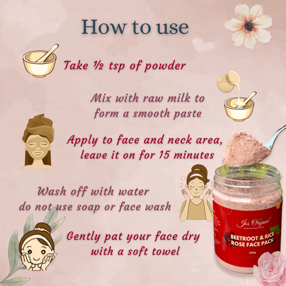 Beetroot & Rice Rose Face Pack