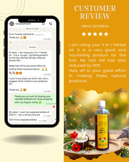 3 in 1 Herbal Hair Oil